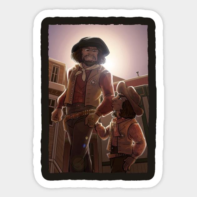 Worf and Alexander Sticker by quietsnooze